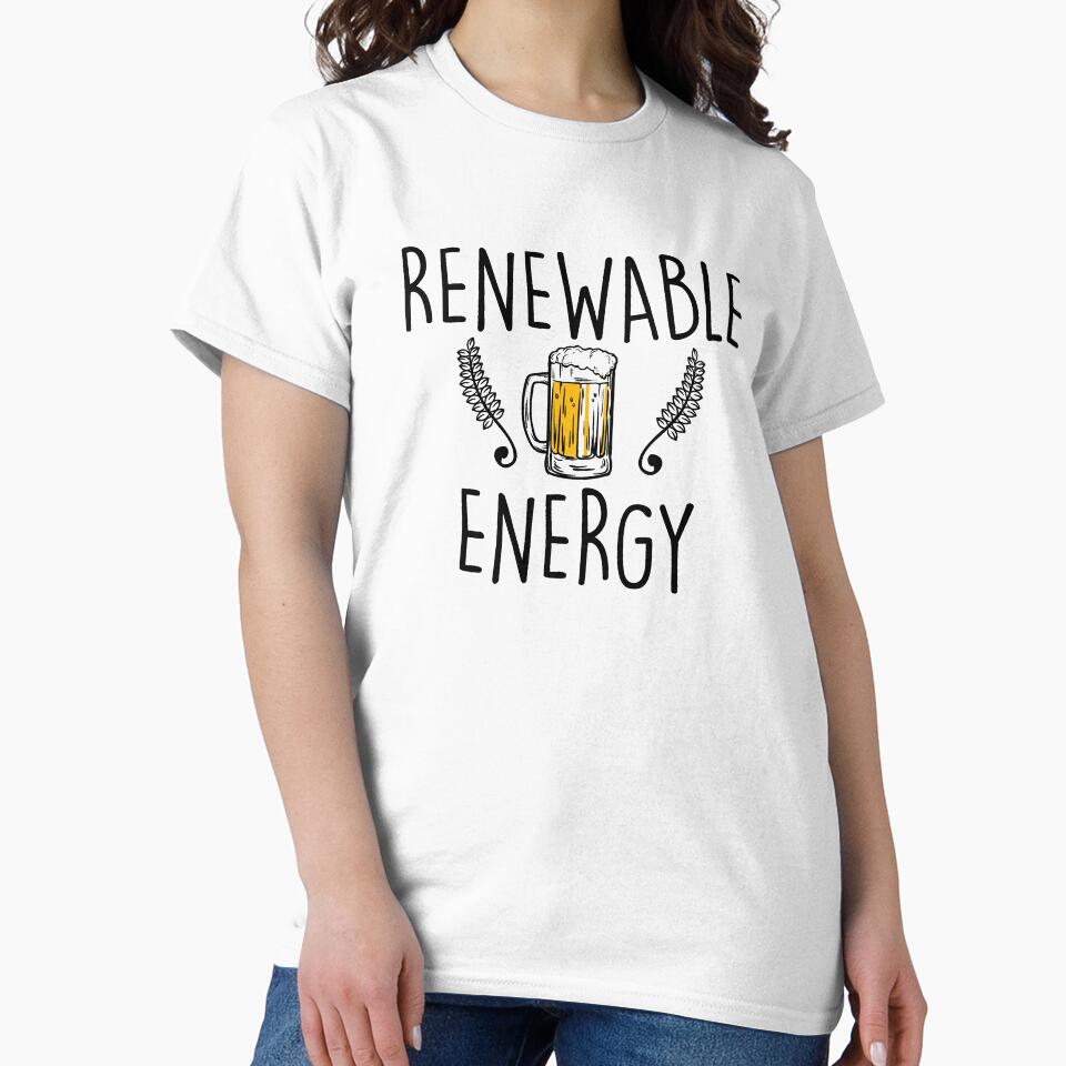 Cute & Funny Renewable Energy Beer Drinking Pun by perfectpresents Unisex , , , Long Sleeve Tee