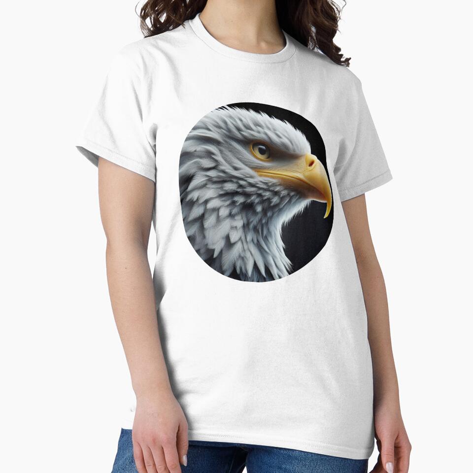 Eagle head in profile by Toms Tee