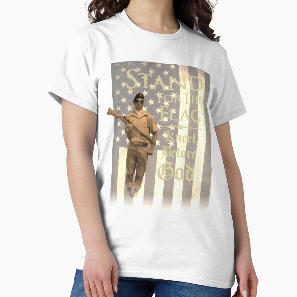 Stand For the Flag-Kneel Before God by tshdesigns