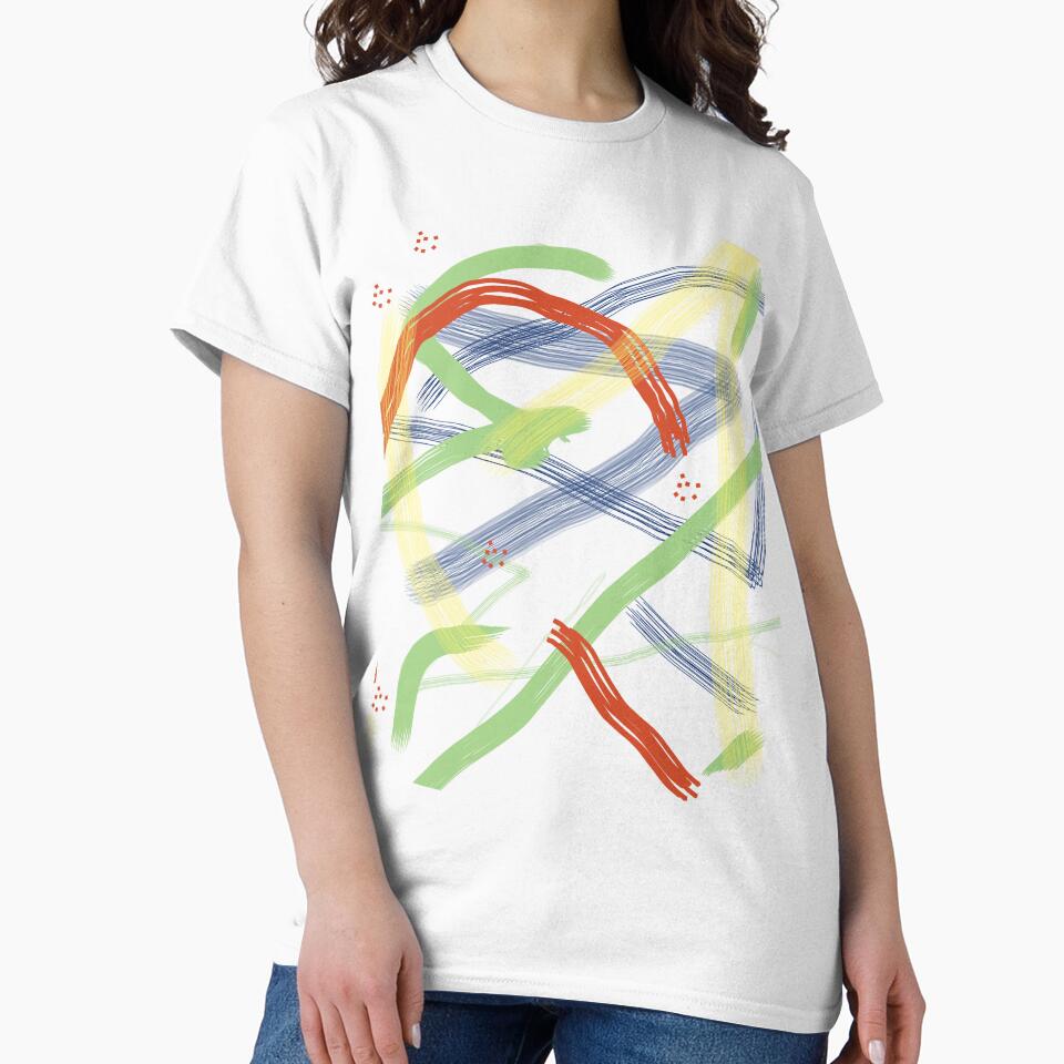Playful Abstract Lines in Vivid Colors by LaMelio