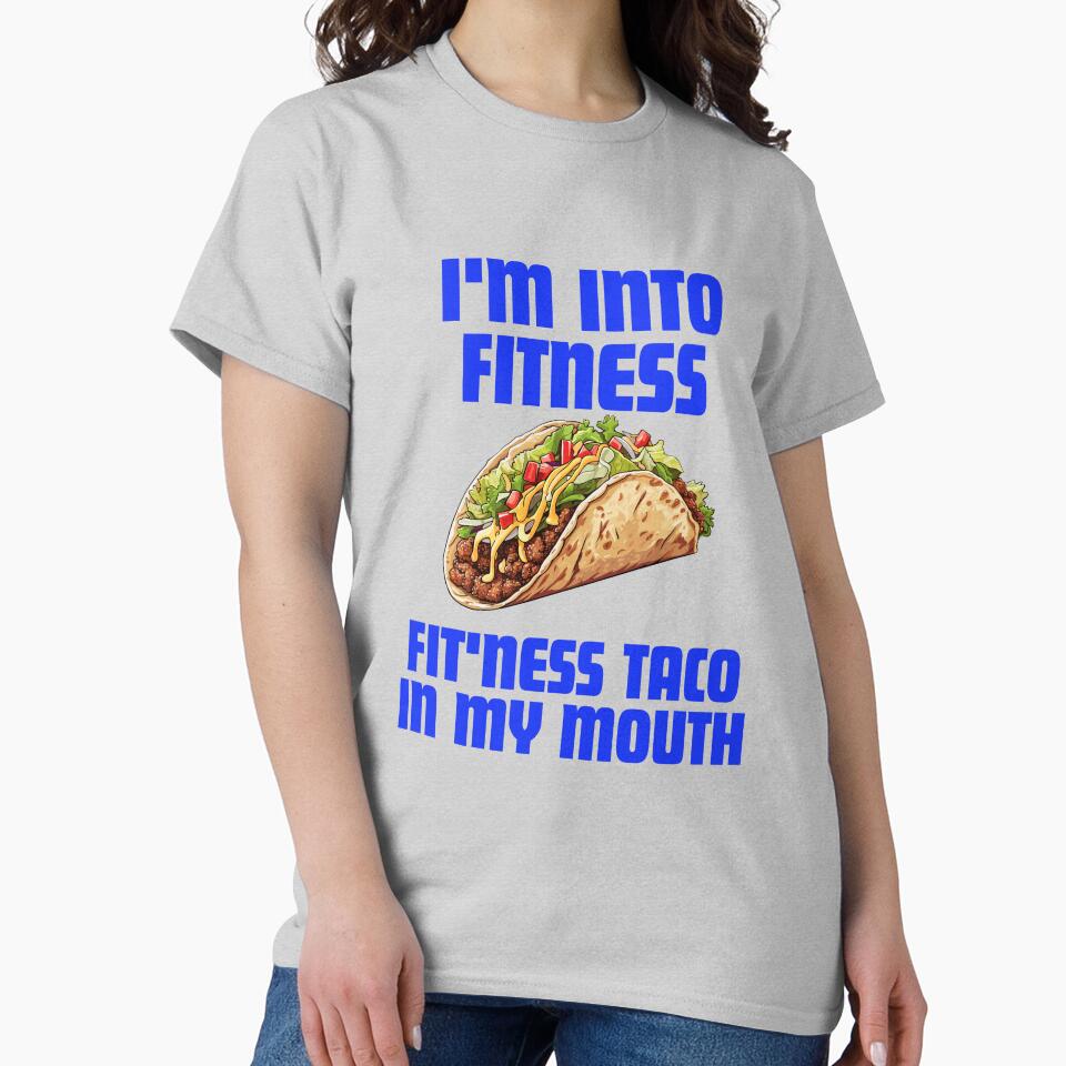 i'm into fitness, fit'ness taco in my mouth by ladylalitafanta Unisex , , , Long Sleeve Tee