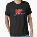 I Love My Girlfriend - Funny Minimalistic Boyfriend by Shirt Happenz