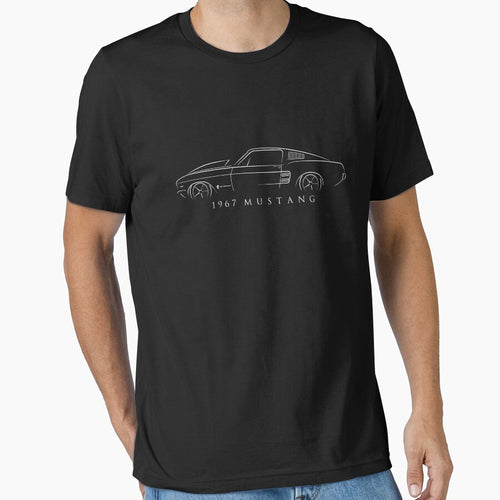 1967 Ford Mustang Fastback - profile Stencil, white by mal-photography