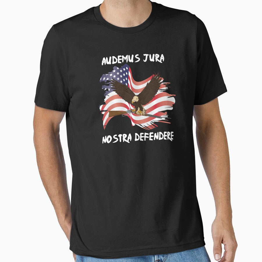 Eagle With Musket American Flag We Dare Defend Our Rights product by jakehughes2015