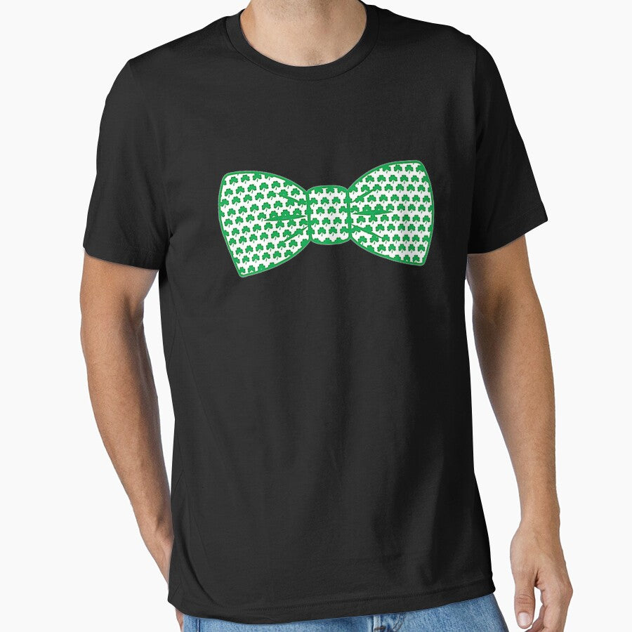 St Patricks Day Bow Tie Shamrocks for Men Boys Premium by branquerulous