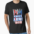 Proud Army Mom  Patriotic USA Flag Mothers Day Women by moltnegligible