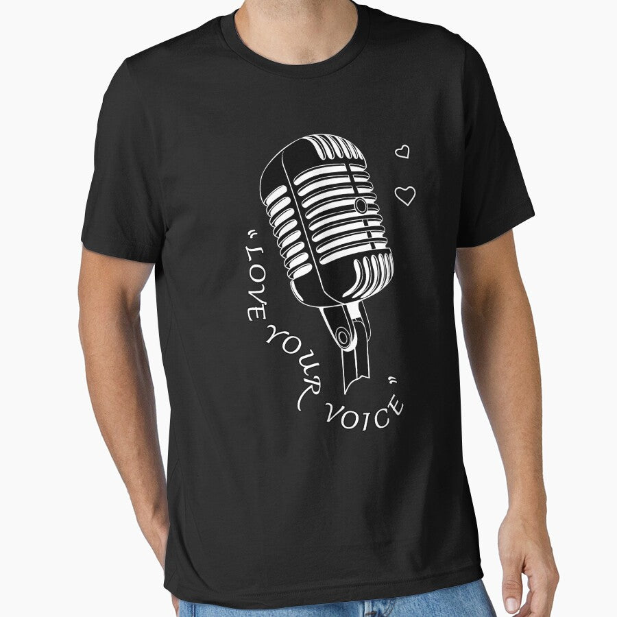 Love your voice. Retro microphone. by MusixT-Shirt