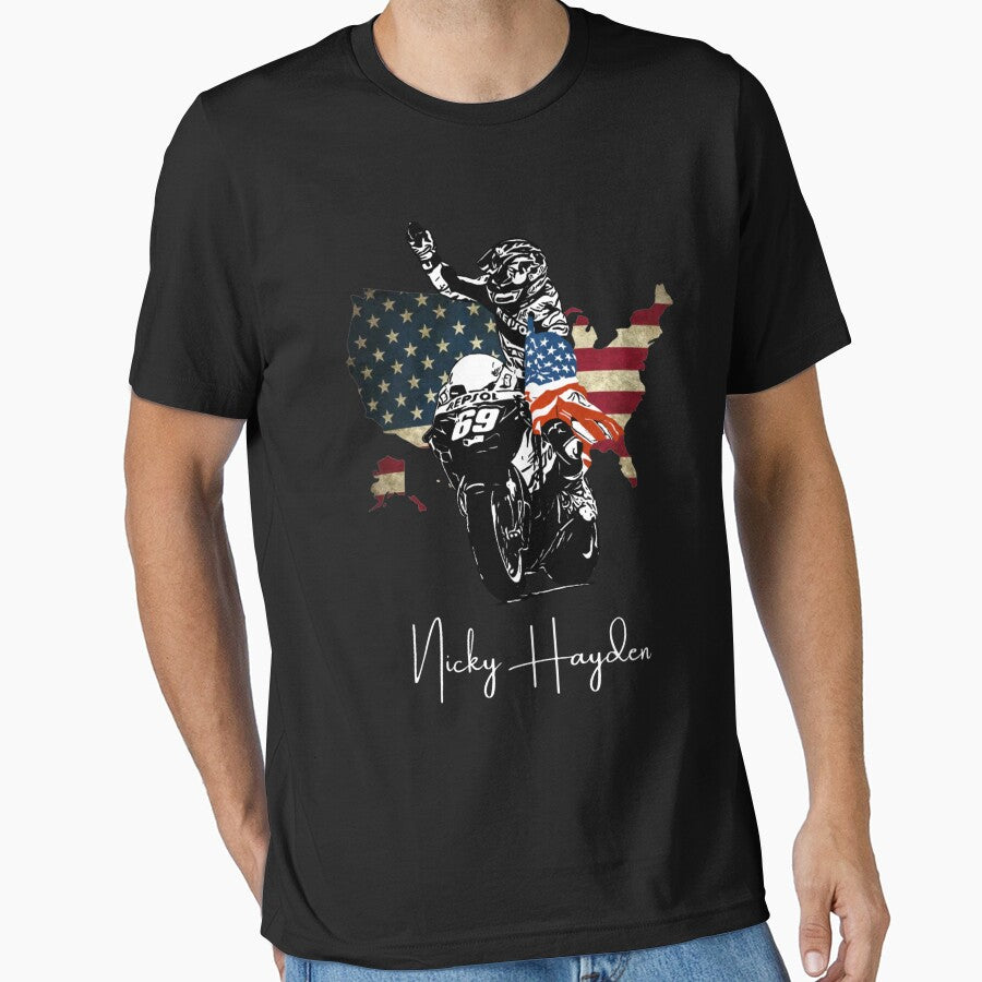 Nicky Hayden Victory American Flag Map by StencilMenace