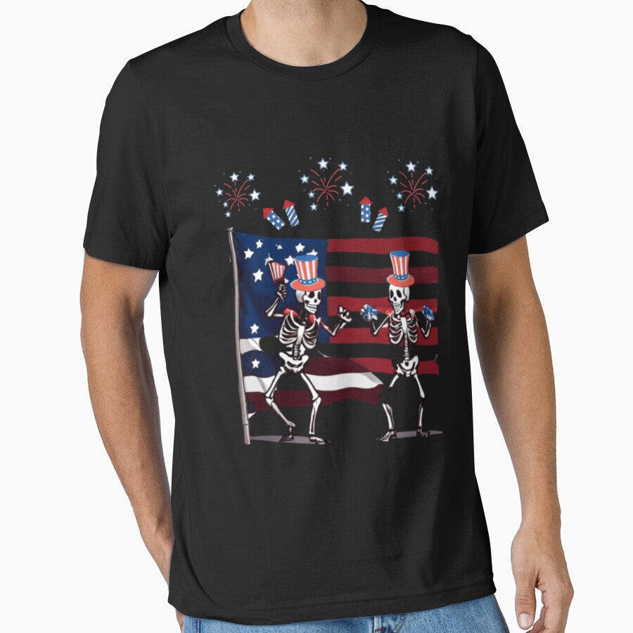 Dancing Skeletons 4th of July Funny Independence Day by LoloZta