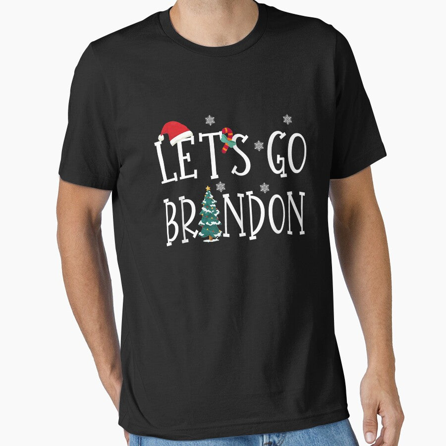 Let's Go Braden Brandon Conservative Anti Liberal Santa Hat T-Shirt by jeanachrpl1