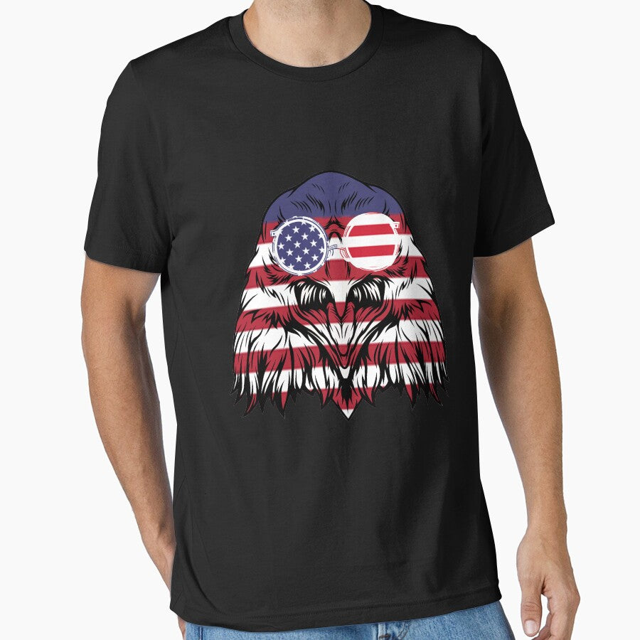 Patriotic Eagle 4th of July USA American Flag For Men and  Women by Akmloza