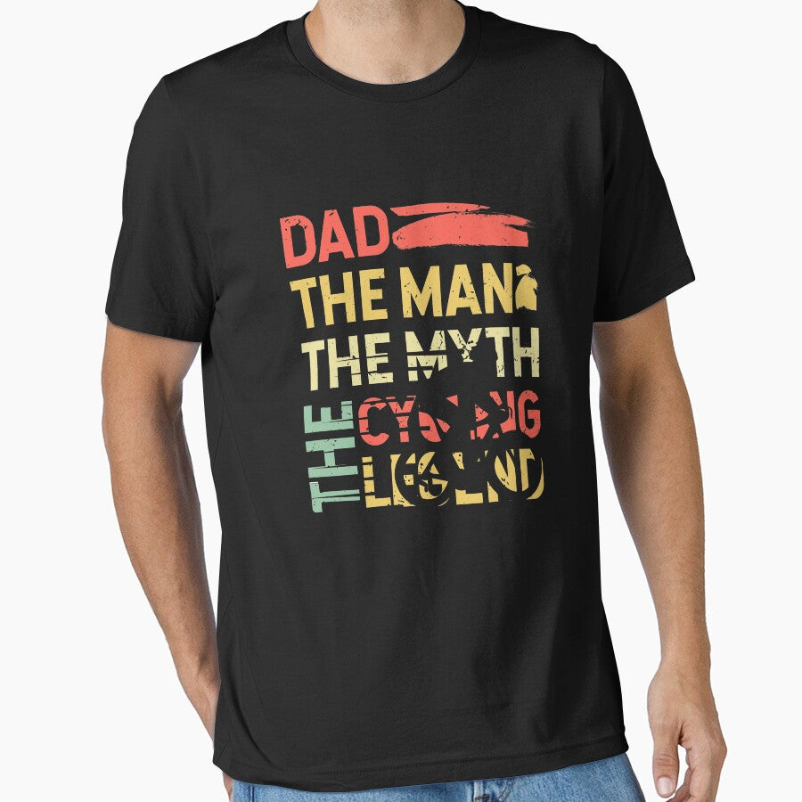 Dad The Man The Myth The Cycling Legend | Vintage Cyclist Dad by BeYourOwnHero