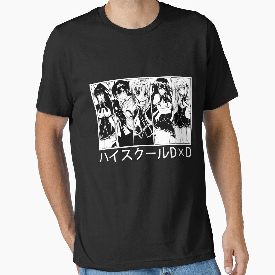 Black And White Design High School DxD Anime Characters by MariaThelma5 Unisex , , , Long Sleeve Tee