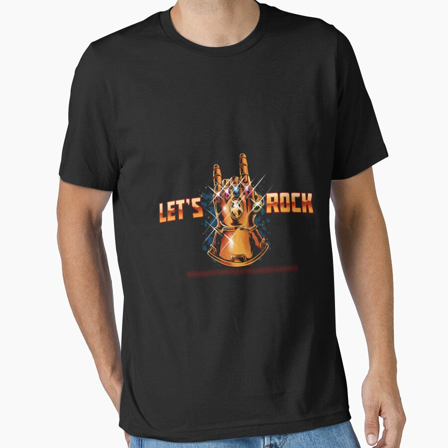 Lets Rock Infinity Gauntlet Tee Infinitytee Rock Music by UnathiNtshaase