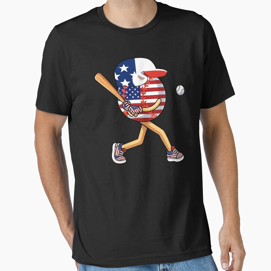 USA Patriotic Baseball Player Graphic by KIROSALS