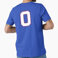 Jersey Number 0 / Player Shirt Number Zero (White with Red Outline) by STUDIO-72