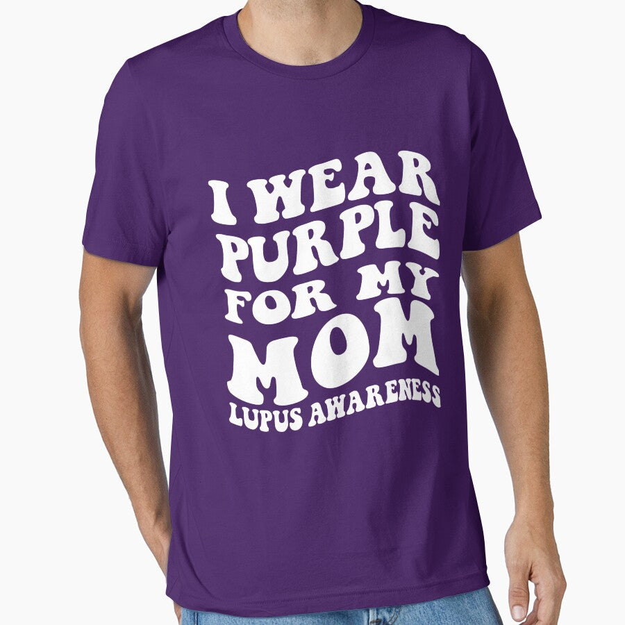 I Wear Purple For My Mom Lupus Awareness Month Retro Groovy by zenzeroart ⭐⭐⭐⭐⭐