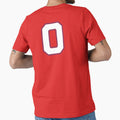 Jersey Number 0 / Player Shirt Number Zero (White with Blue Outline) by STUDIO-72