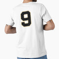 Jersey Number 9 / Player Shirt Number Nine (Black with Gold Outline) by STUDIO-72