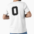 Jersey Number 0 / Player Shirt Number Zero (Black with Black Outline) by STUDIO-72