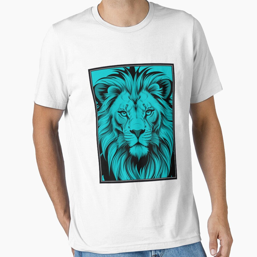 Light Blue Lion Illustration by NordicBadger