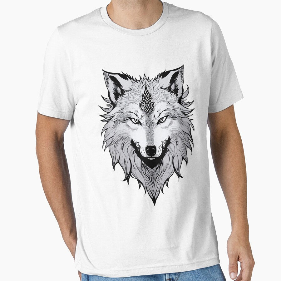 Illustration of a White Wolf in Vector Style by NordicBadger