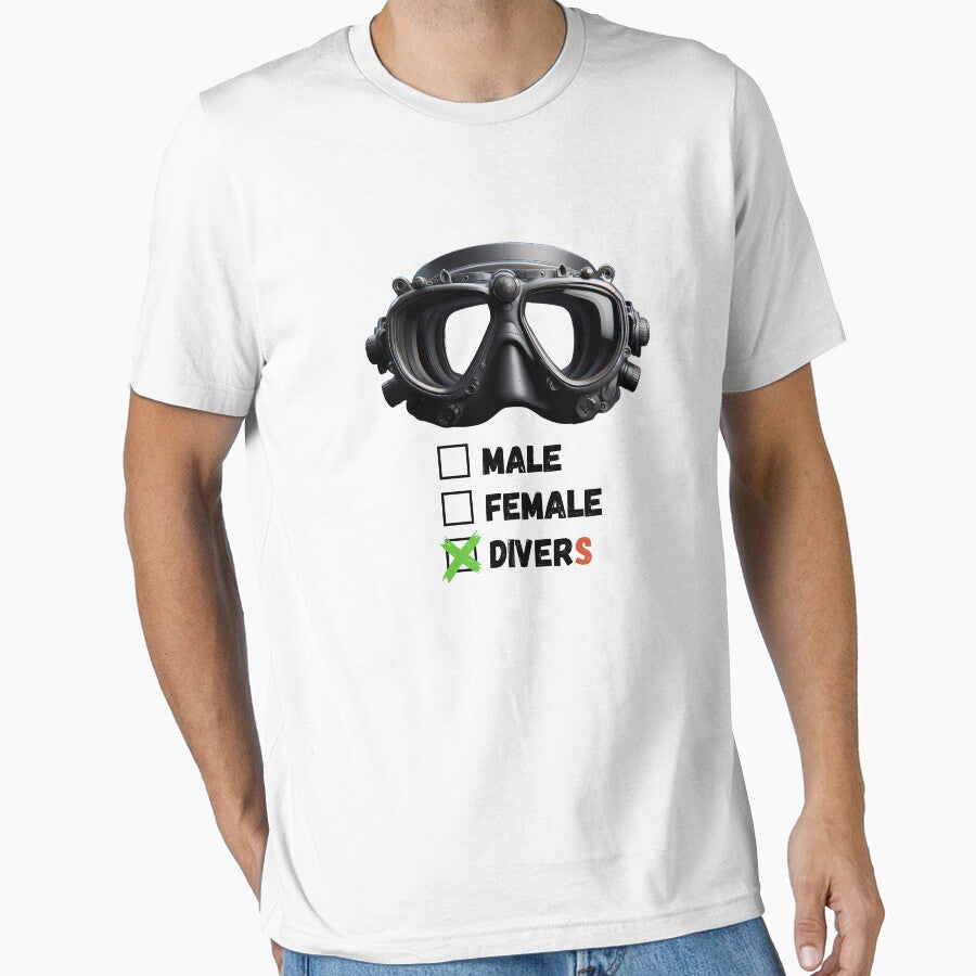 Suba diver without regulator by Toms Tee