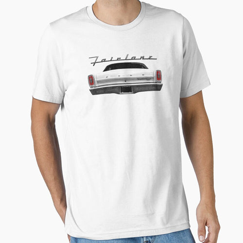 1966 Fairlane White Back Classic Guys  Unisex Tee Logo Cheap Tee Logo Love Shirt Unique T-Shirts Print On Demand by kuchelbcosjly