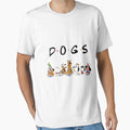 Famous Cartoon Dogs Friends Parody Coffee Shop by rafaelvargas18 Unisex , , , Long Sleeve Tee