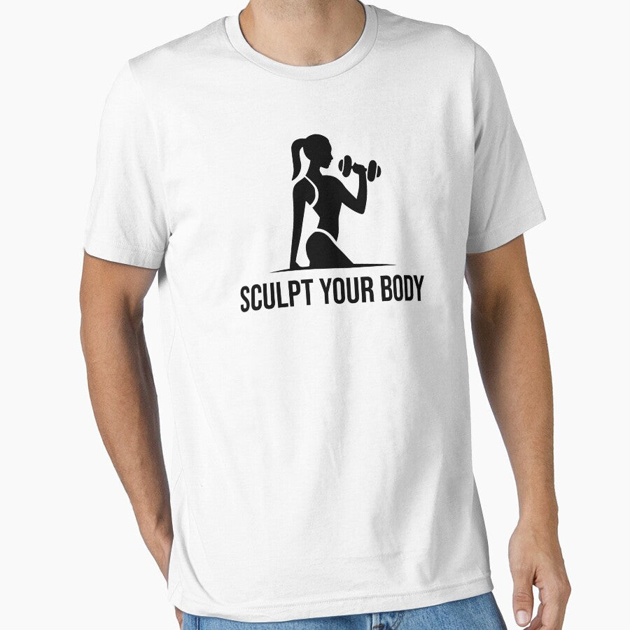 Sculpt your Body - fitness and Gym motivational quote by GraphicDream Unisex , , , Long Sleeve Tee