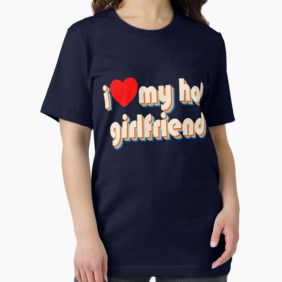 I Love My Hot Girlfriend Heart Retro Love My Hot Girlfriend Gear by DynamicDesign