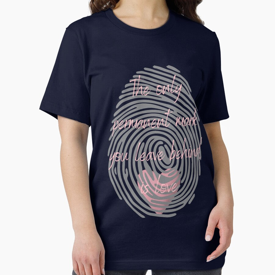 Fingerprint Love T-Shirt for Sentimental Gift Enthusiasts by SmyrnaArtGalery