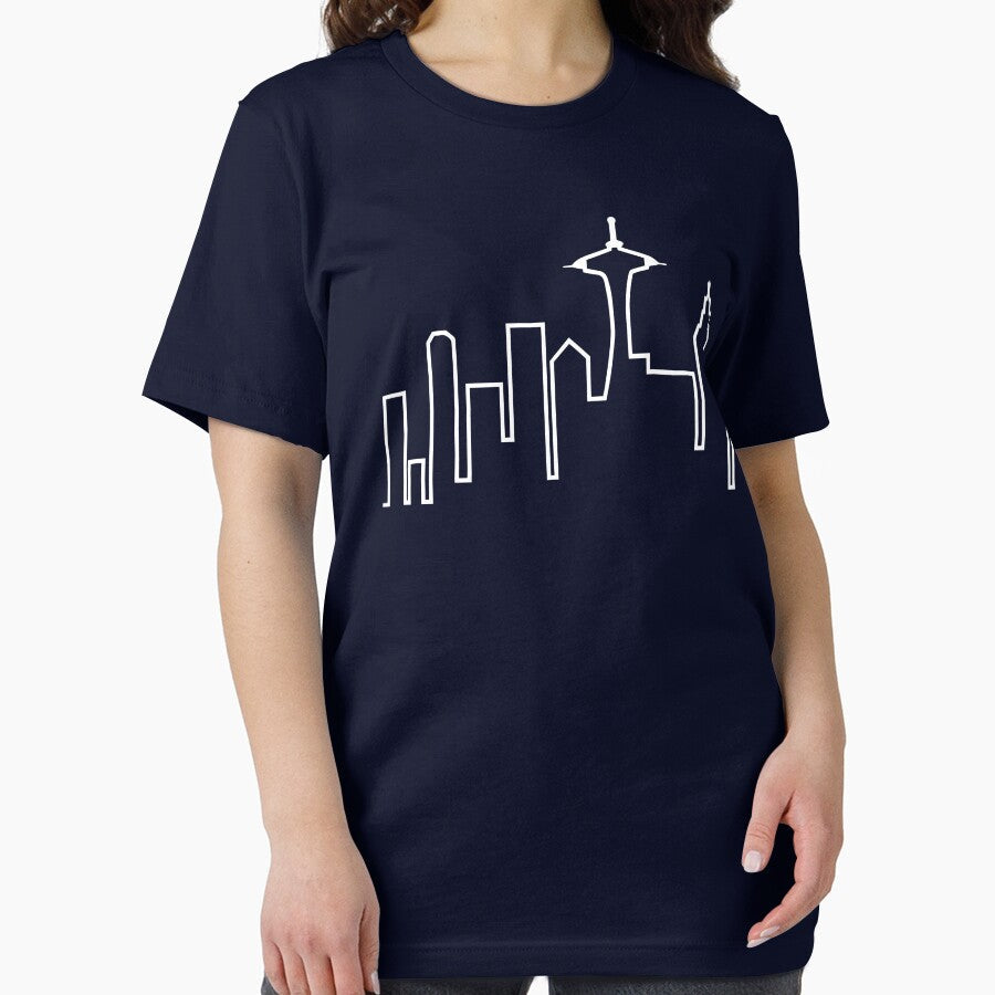 Seattle Skyline (Frasier) by fandemonium Unisex , , , Long Sleeve Tee