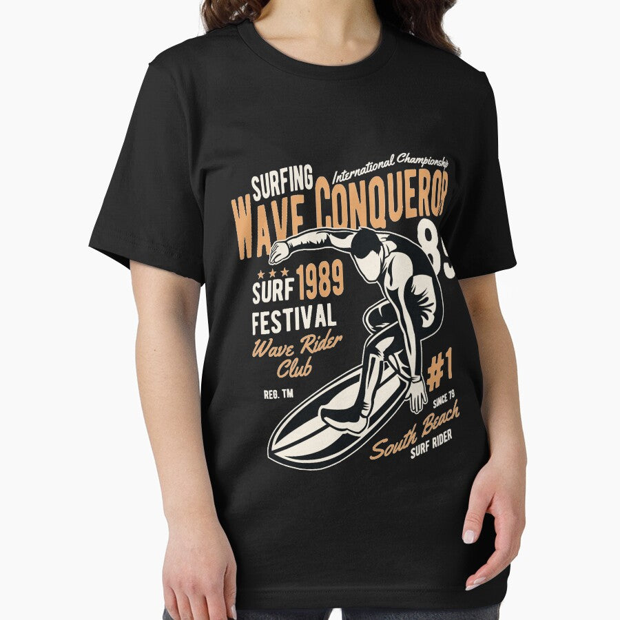 Surfing wave conqueror - Awesome Wave surfing lover Gift by Teenation9 Unisex , , , Long Sleeve Tee