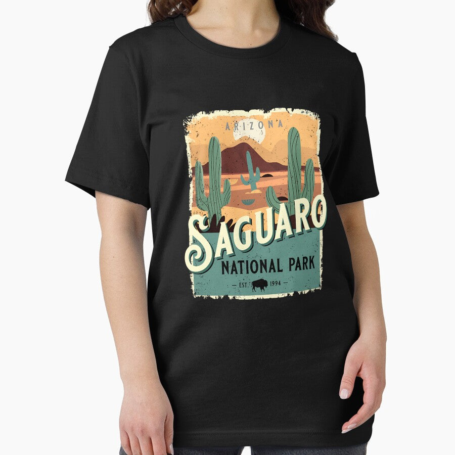 Saguaro National Park Arizona USA Vintage Retro Souvenir by Gennadim
