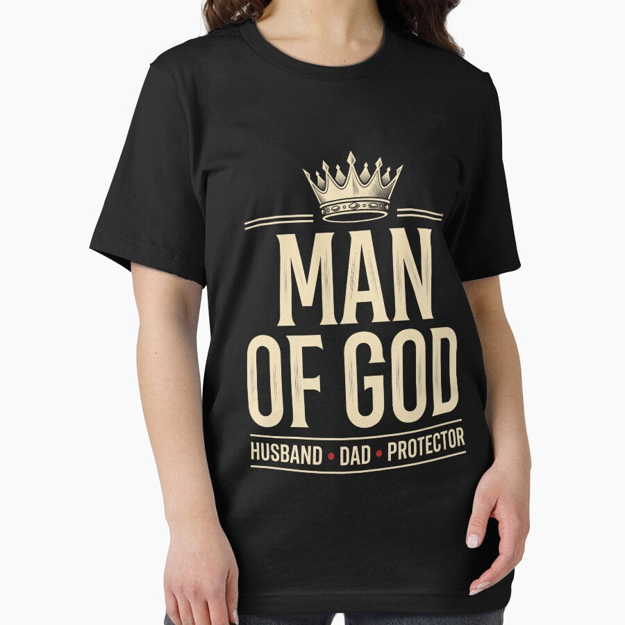 Man Of God Husband Dad Protector Christian Father Family Man by SofenArt