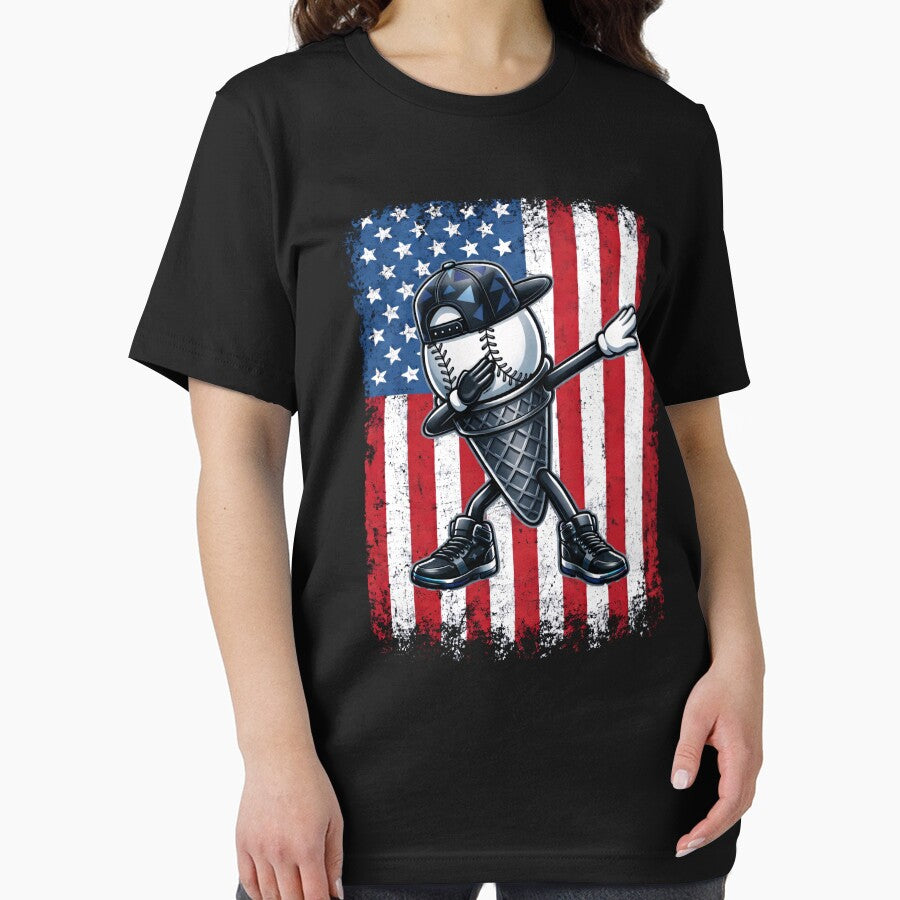 Patriotic Melting Baseball USA Street Style by KIROSALS