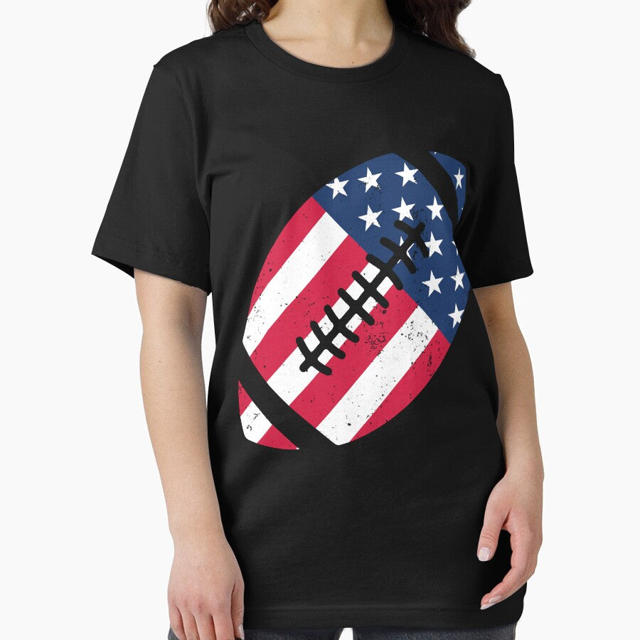 vintage football american flag by StevHunter