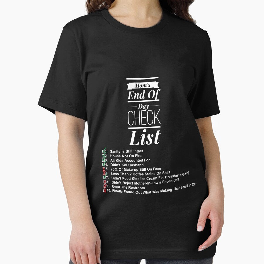 Mom's End Of Day Check List Design by 198tees