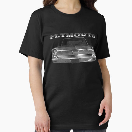 1966 Plymouth Fury Front Black Classic Guys  Unisex Tee Logo Cheap Tee Logo Love Shirt Unique T-Shirts Print On Demand by bonderclkapfers