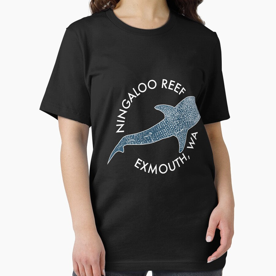 Ningaloo Reef - WHale Shark - Dark Tshirt Design by SeaLarkArt