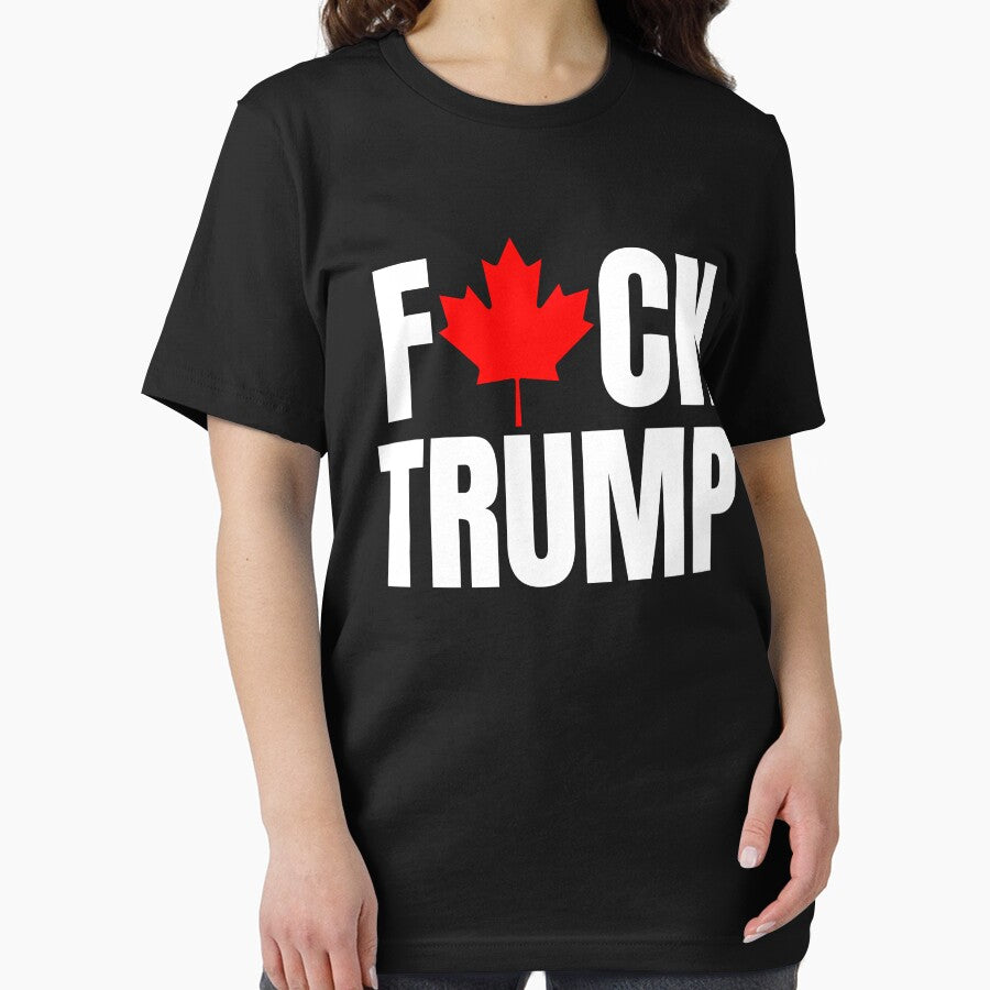 Fuck Trump Canadian Canada Flag Shirt by dgavisuals