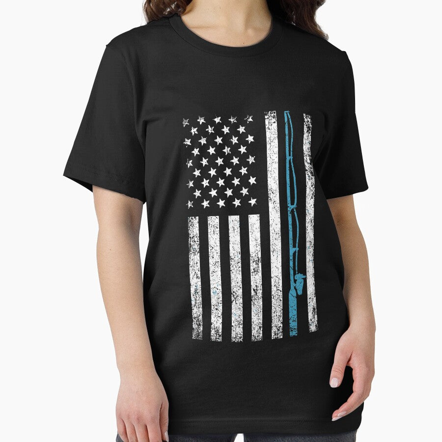 American Flag Fishing Shirt Vintage Fishing by iesingc