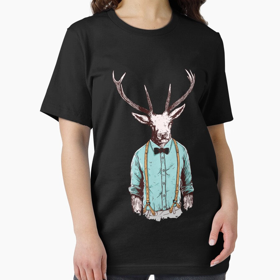 Suspender Deer Man In Bowtie by JakeRhodes
