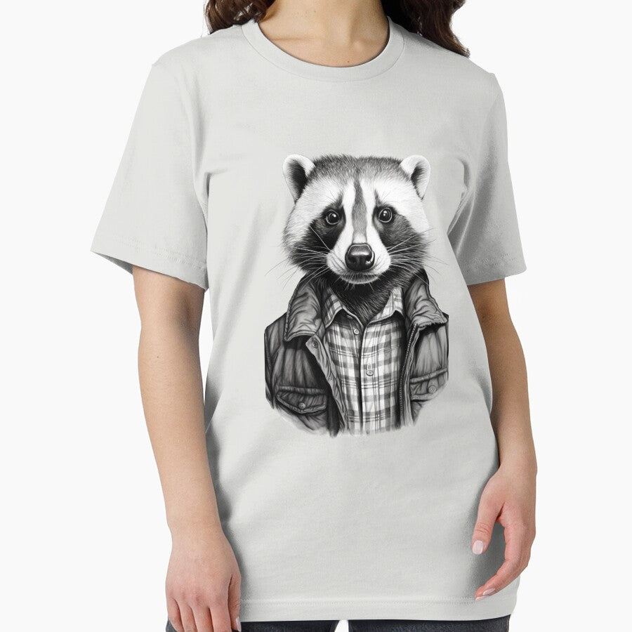 Badger with leather jacket by Toms Tee