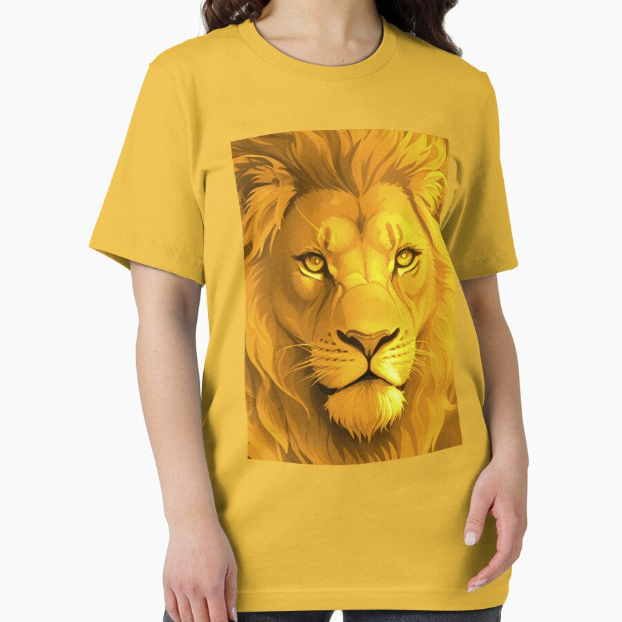 Illustration of a yellow Lion by NordicBadger