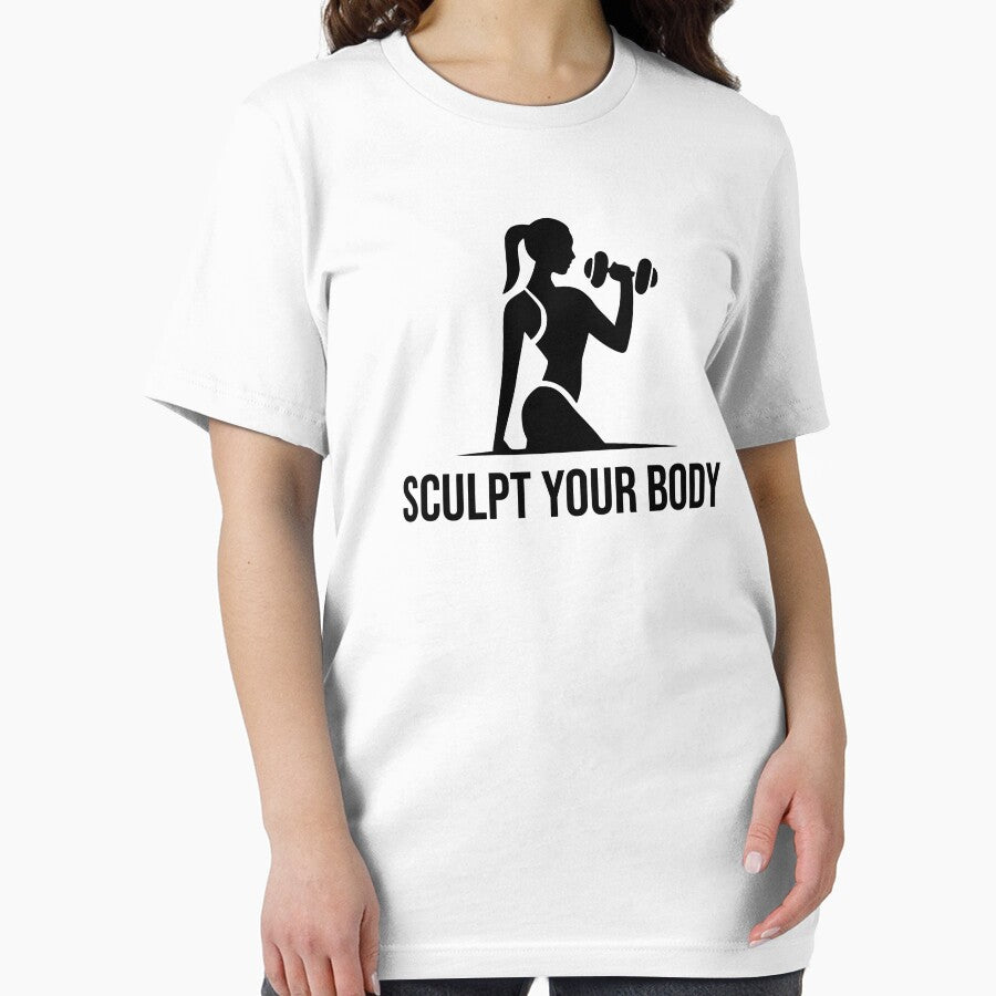 Sculpt your Body - fitness and Gym motivational quote by GraphicDream Unisex , , , Long Sleeve Tee