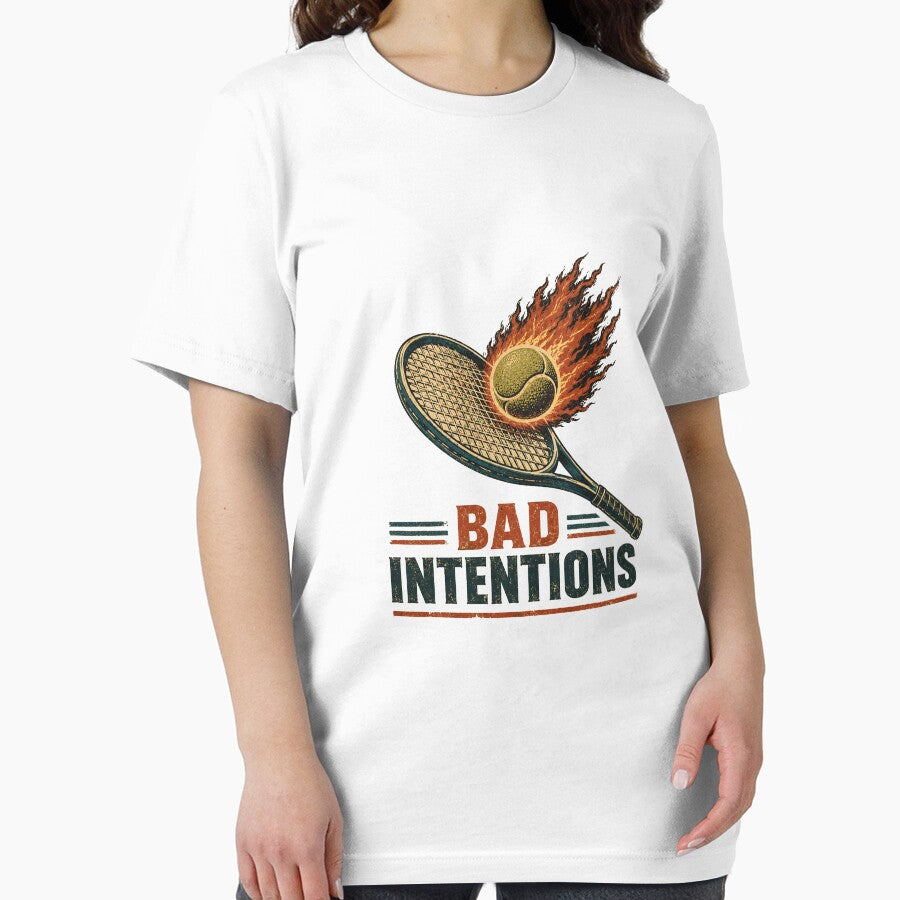bad intentions funny tennis player graphic premium by cass-vale-lab