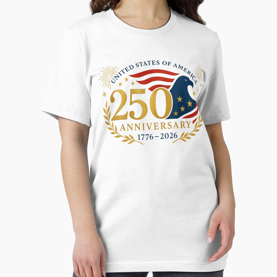 United States of America 250th Anniversary Eagle Emblem (1776–2026), for White Background by Alinamatt