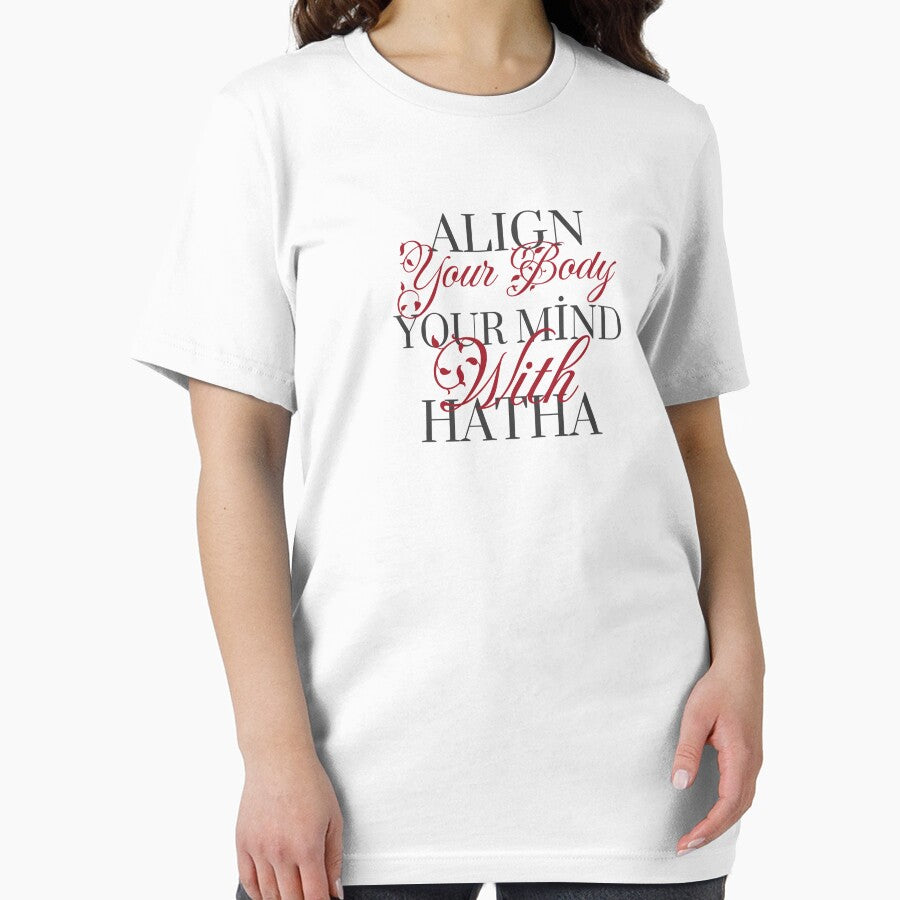 Align your body, your mind with Hatha. by LyricsWear Unisex , , , Long Sleeve Tee